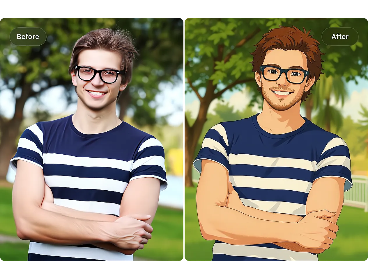 cartoonize, anime, comic, and ghibli style