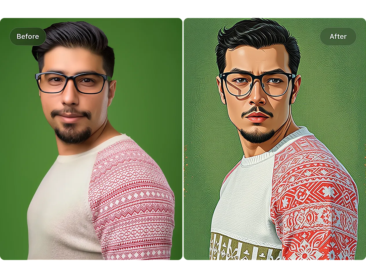 cartoonize, anime, comic, and ghibli style