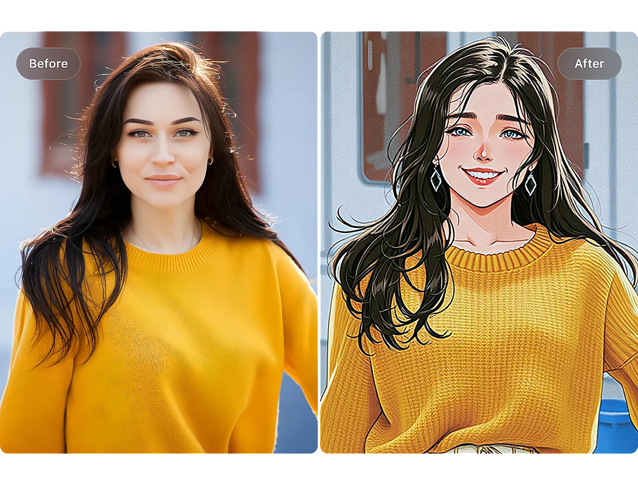cartoonize, anime, comic, and ghibli style